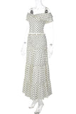 Off-Shoulder Tiered Skirt Set