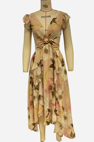 Flowy Cutout Midi Dress