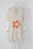 Floral Mesh Beach Cover-Up