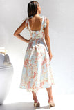 Tie-Strap Midi Swing Dress