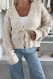 Open-Knit Cardigan Sweater