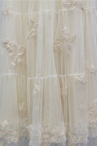 Elegant Floral-Lace Skirt