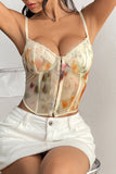Lace Trim Bustier Cami Top