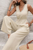 Sleeveless Drawstring Jumpsuit