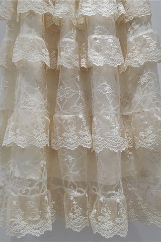 Layered Lace Maxi Skirt