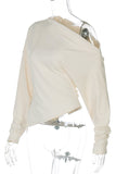 Asymmetrical Long-Sleeve T-Shirt