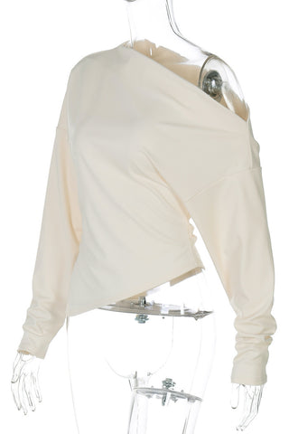 Asymmetrical Long-Sleeve T-Shirt