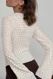 Button-Front Lace Blouse