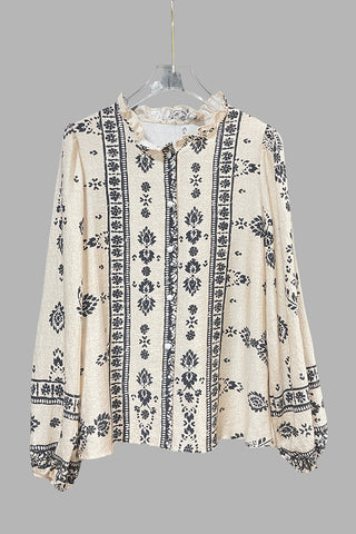Boho-Inspired Button-Front Blouse