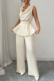 Elegant Wide-Leg Pants Set