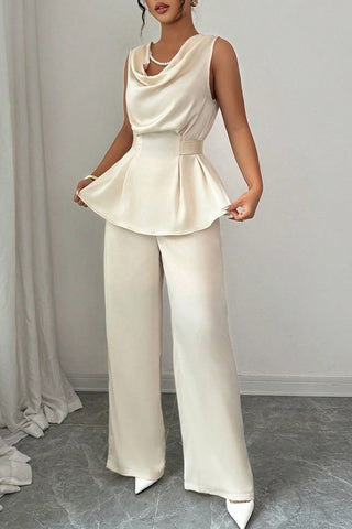 Elegant Wide-Leg Pants Set