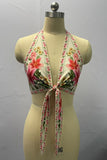 Tie-Front Floral Halter Top