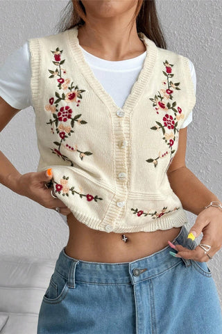 Floral Sweater Vest