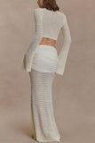 Elegant Crochet Skirt Set