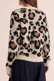 Leopard Print Button-Front Cardigan