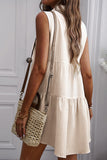 Sleeveless Button-Down Tank Top