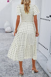 V-Neck Tiered Midi Dress