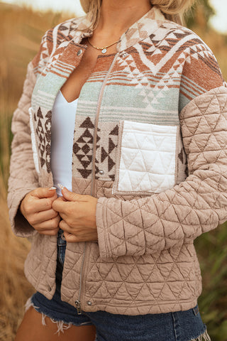 Aztec Quilted Patchwork Jacket