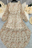 Floral Ruffle Casual Dress