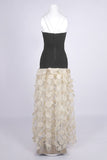 Strapless Evening Gown with Textured Skirt