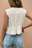 Tie-Front Peplum Tank Top
