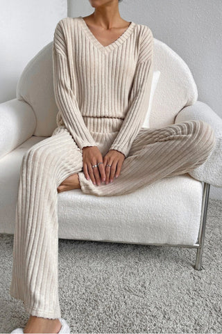 Ribbed Knit Lounge Set