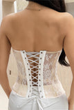 Elegant Bustier Tank with Lace Details