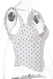 Polka Dot Bustier Tank Top