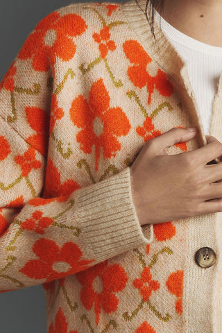 Floral Button-Up Cardigan