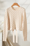 Open-Back Sweater with Tie Detail