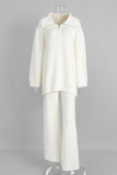 Zip-Up Relaxed Pants Set