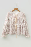 Floral Tie-Front Blouse