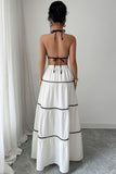 Striped Casual Maxi Skirt Set