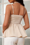 Embellished Draped Tank Top