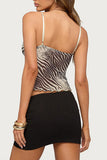Zebra-Print Cami Top