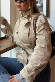 Double-Breasted Belted Jacket