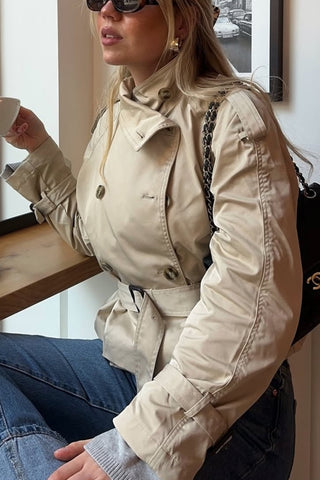 Double-Breasted Belted Jacket
