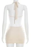 Draped Halter Casual Dress