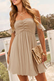 Flowy Smocked-Front Casual Dress