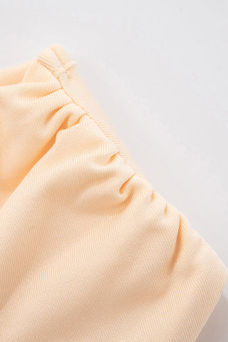 Ruched Draped Tank Top with Shoulder Detail