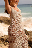 Spaghetti Strap Sheer Beach Maxi Dress