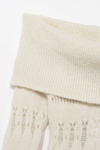 Off-Shoulder Knit Sweater