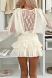Elegant Lace Skirt Set