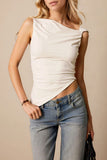 Asymmetric Neckline Tank Top