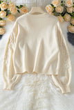 Floral Embellished Knit Sweater