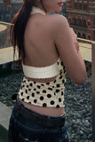Polka Dot High Neck Tank