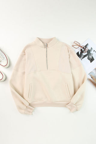 Zip-Up Oversized Sweatshirt