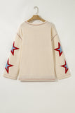 Star Patch Casual Knit Top