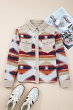 Western Aztec Ribbed Patchwork Shacket