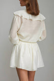 Ruffle Front Shorts Set